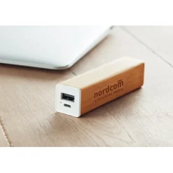 Gift Campaign Batteria portatile con scocca in bambù da 2.200 mAh Powerbank Bamboo><noscript><img width=