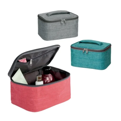 Gift Campaign Beauty case capiente in 300D ad alta densità con tasca interna Vogue> Beauty Case Personalizzati