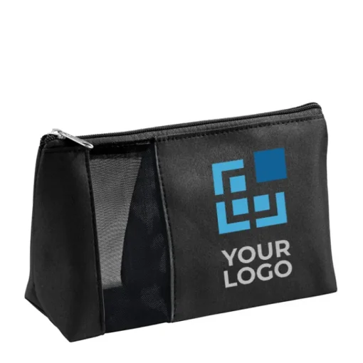 Gift Campaign Beauty case con logo economico in microfibra e rete Cosmo> Gadget Per Parrucchieri|Pochette Personalizzate