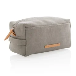 Gift Campaign Beauty case con logo in tessuto canvas con dettagli in PU Casual> Beauty Case Personalizzati