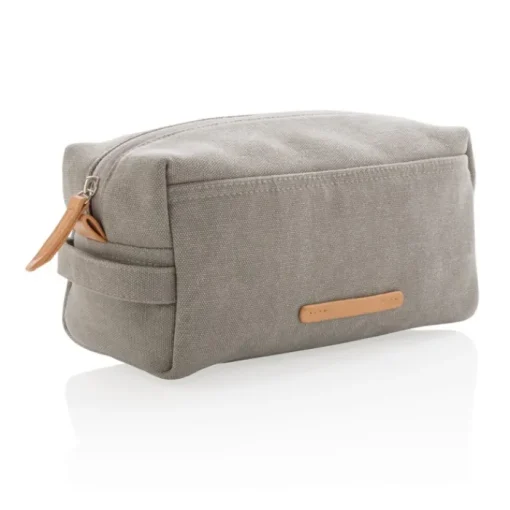 Gift Campaign Beauty case con logo in tessuto canvas con dettagli in PU Casual> Beauty Case Personalizzati