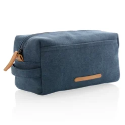 Gift Campaign Beauty case con logo in tessuto canvas con dettagli in PU Casual></noscript> Beauty Case Personalizzati