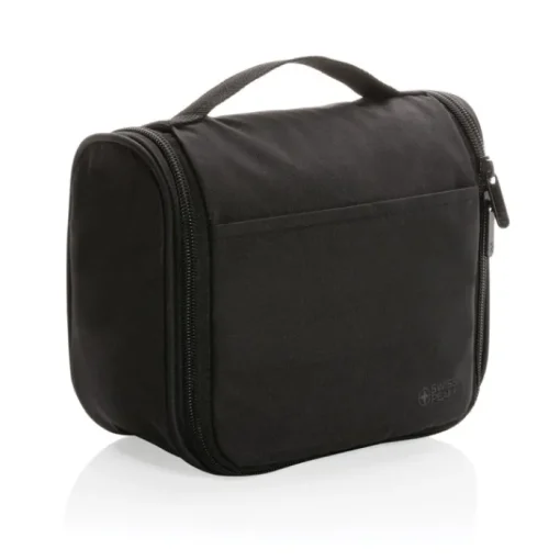 Gift Campaign Beauty case da viaggio in rPET con varie tasche interne e gancio> Beauty Case Personalizzati