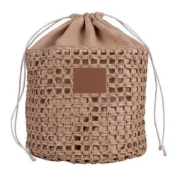 Gift Campaign Beauty case in carta rafia a sacchetto con chiusura a cordoncini> Beauty Case Personalizzati