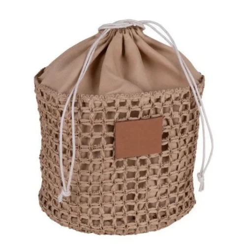 Gift Campaign Beauty case in carta rafia a sacchetto con chiusura a cordoncini> Beauty Case Personalizzati