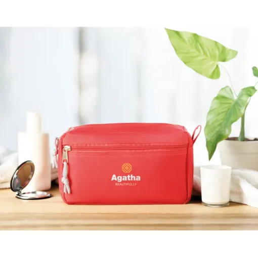 Gift Campaign Beauty case in poliestere 600D con retro in PPE e doppia tasca DuoZip> Beauty Case Personalizzati