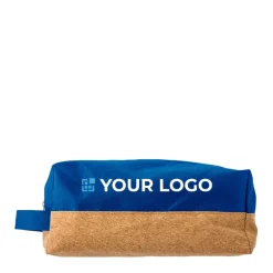 Gift Campaign Beauty case in poliestere 600D con fondo in sughero con logo Cork></noscript> Beauty Case Personalizzati
