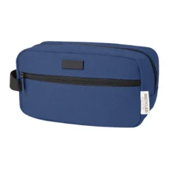 Gift Campaign Beauty case in tela riciclata 330 g/m2 con comodo cinturino e placca> Beauty Case Personalizzati