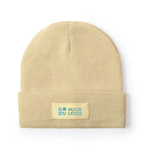 Gift Campaign Berretto elastico per bambini con risvolto ed etichetta per logo> Berretti Invernali