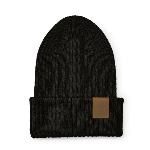 Gift Campaign Berretto in cotone riciclato con patch personalizzabile finitura a coste> Berretti Invernali