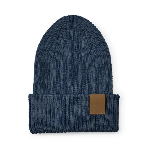 Gift Campaign Berretto in cotone riciclato con patch personalizzabile finitura a coste> Berretti Invernali
