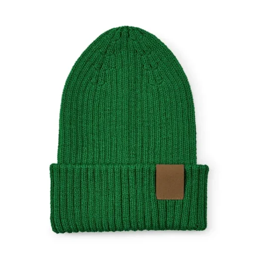 Gift Campaign Berretto in cotone riciclato con patch personalizzabile finitura a coste> Berretti Invernali