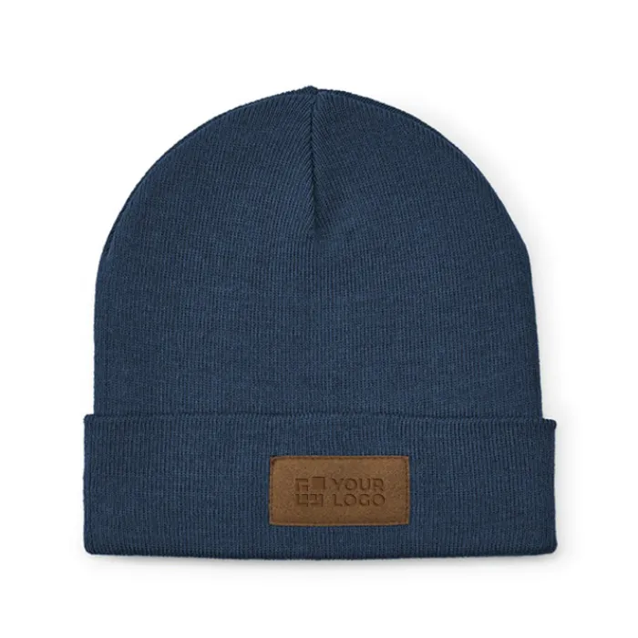 Gift Campaign Berretto in lana ed rPET con patch personalizzabile sul risvolto> Berretti Invernali