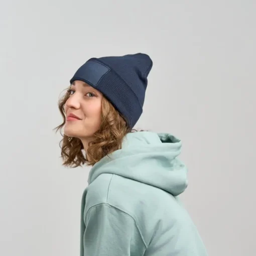 Gift Campaign Berretto in poliestere riciclato con patch personalizzato> Cappellini Personalizzati