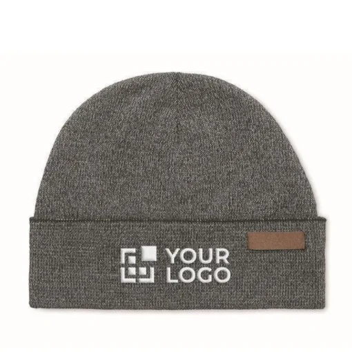 Gift Campaign Berretto invernale con logo double face nastro riflettente Light Snow> Berretti Invernali