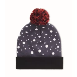 Gift Campaign Berretto natalizio con pompon e lucine a LED in acrilico elasticizzato></noscript> Gadget Natalizi