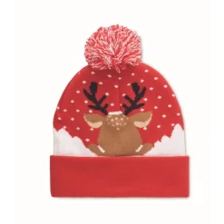 Gift Campaign Berretto natalizio con pompon e lucine a LED in acrilico elasticizzato></noscript> Gadget Natalizi