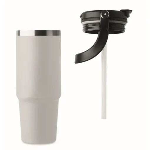Gift Campaign Bicchiere a doppia parete con cannuccia, beccuccio e manico da 850ml> Bicchieri Termici Personalizzati