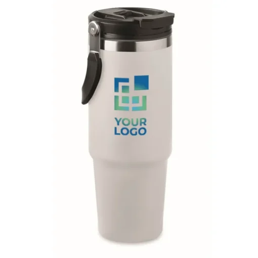 Gift Campaign Bicchiere a doppia parete con cannuccia, beccuccio e manico da 850ml> Bicchieri Termici Personalizzati