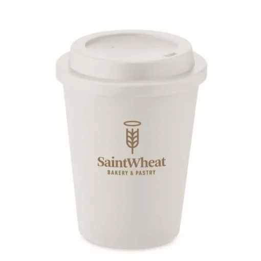 Gift Campaign Bicchiere asporto con logo doppio strato con tappo 300ml Simple> Bicchieri Take Away