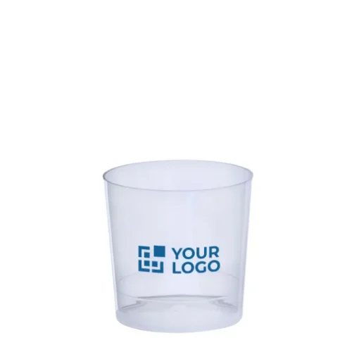 Gift Campaign Bicchiere basso riutilizzabile in polipropilene traslucido da 330 ml> Bicchieri Di Plastica Personalizzati