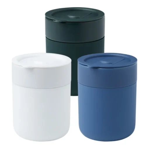 Gift Campaign Bicchiere ceramica con involucro in silicone e tappo in plastica 330ml> Bicchieri Take Away