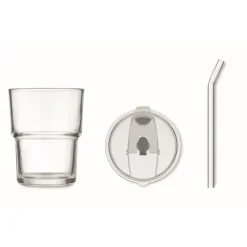 Gift Campaign Bicchiere con tappo anti goccia e cannuccia in vetro da 300ml></noscript> Bicchieri Di Vetro Personalizzati