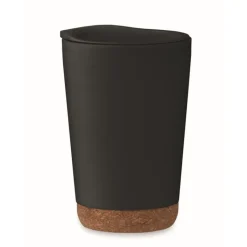 Gift Campaign Bicchiere da asporto a doppia parete in PP con base in sughero 300ml> Bicchieri Take Away