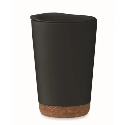 Gift Campaign Bicchiere da asporto a doppia parete in PP con base in sughero 300ml> Bicchieri Take Away