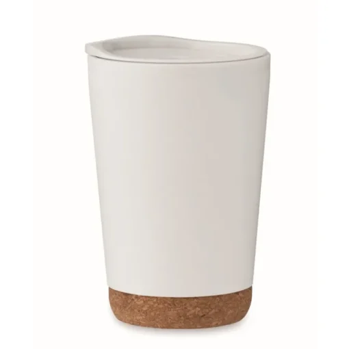 Gift Campaign Bicchiere da asporto a doppia parete in PP con base in sughero 300ml> Bicchieri Take Away