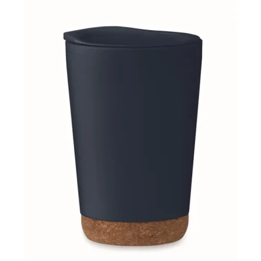 Gift Campaign Bicchiere da asporto a doppia parete in PP con base in sughero 300ml> Bicchieri Take Away