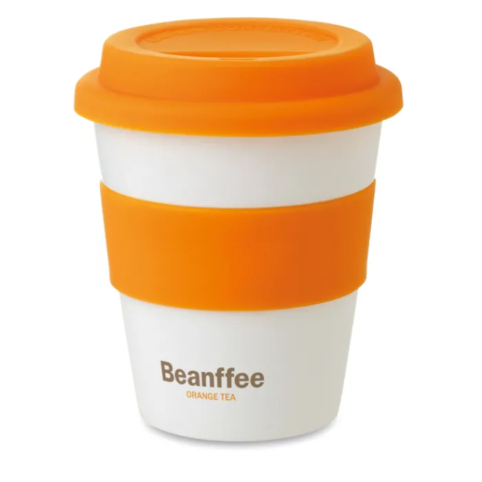 Gift Campaign Bicchiere da asporto con tappo e fascia abbinati 350ml Takeaway> Bicchieri Take Away