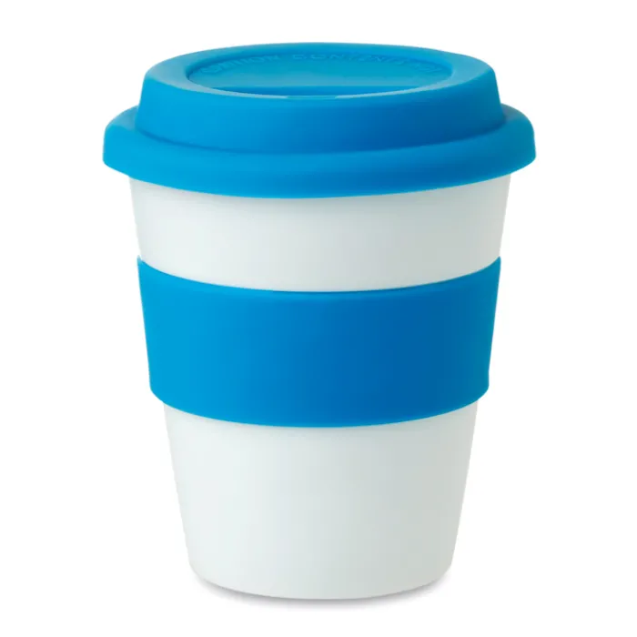 Gift Campaign Bicchiere da asporto con tappo e fascia abbinati 350ml Takeaway> Bicchieri Take Away