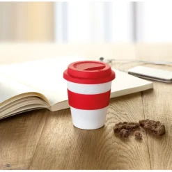 Gift Campaign Bicchiere da asporto con tappo e fascia abbinati 350ml Takeaway><noscript><img width=
