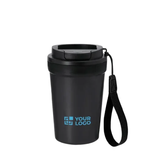 Gift Campaign Bicchiere da asporto finitura frosted con tappo ermetico 400ml> Bicchieri Take Away
