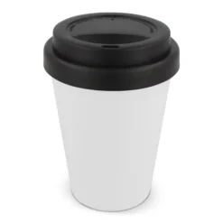 Gift Campaign Bicchiere da asporto in plastica riciclata con tappo colorato 250ml> Bicchieri Take Away