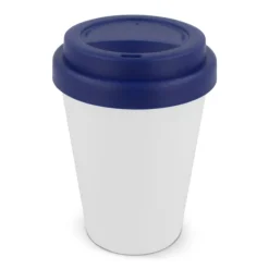 Gift Campaign Bicchiere da asporto in plastica riciclata con tappo colorato 250ml> Bicchieri Take Away