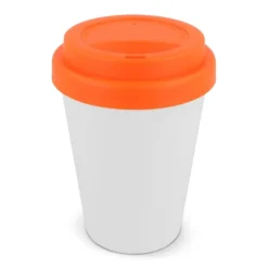 Gift Campaign Bicchiere da asporto in plastica riciclata con tappo colorato 250ml></noscript> Bicchieri Take Away