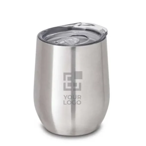 Gift Campaign Bicchiere da viaggio a doppio strato 400 ml Single Cuisine Metallic> Bicchieri Termici Personalizzati