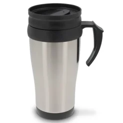 Gift Campaign Bicchiere da viaggio a doppia parete in acciaio e PP con manico 350ml> Bicchieri Termici Personalizzati