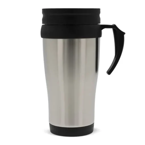 Gift Campaign Bicchiere da viaggio a doppia parete in acciaio e PP con manico 350ml> Bicchieri Termici Personalizzati