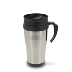 Gift Campaign Bicchiere da viaggio a doppia parete in acciaio e PP con manico 350ml></noscript> Bicchieri Termici Personalizzati