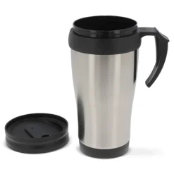 Gift Campaign Bicchiere da viaggio a doppia parete in acciaio e PP con manico 350ml></noscript> Bicchieri Termici Personalizzati