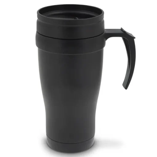 Gift Campaign Bicchiere da viaggio a doppia parete in acciaio e PP con manico 350ml> Bicchieri Termici Personalizzati
