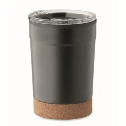 Gift Campaign Bicchiere da viaggio in acciaio inox e PP con base in sughero da 300ml> Bicchieri Take Away