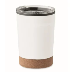 Gift Campaign Bicchiere da viaggio in acciaio inox e PP con base in sughero da 300ml> Bicchieri Take Away