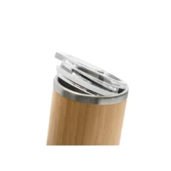 Gift Campaign Bicchiere da viaggio in acciaio inox e bambù con doppia parete 350ml> Bicchieri Termici Personalizzati