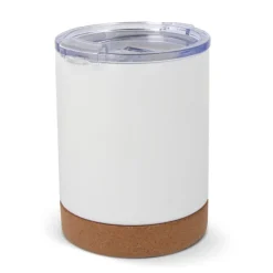 Gift Campaign Bicchiere da viaggio in acciaio e ceramica con base in sughero 350ml> Bicchieri Take Away