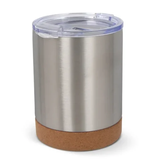 Gift Campaign Bicchiere da viaggio in acciaio e ceramica con base in sughero 350ml> Bicchieri Take Away