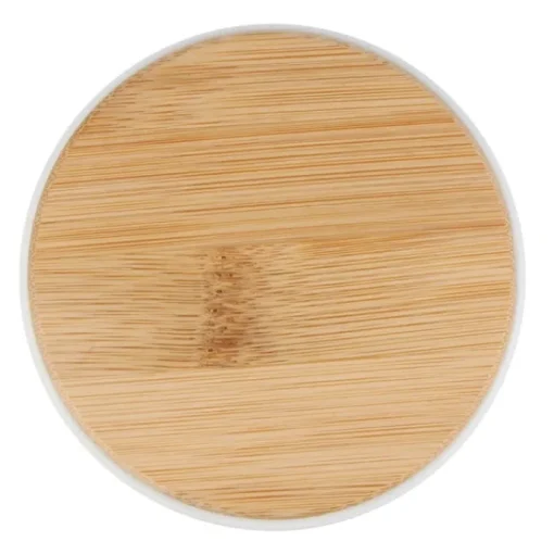 Gift Campaign Bicchiere di ceramica con dettagli in bambù e tappo a pressione 300ml> Bicchieri Take Away